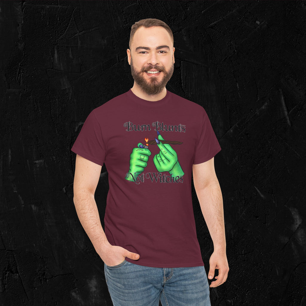Burn blunts not witches-Unisex Heavy Cotton Tee