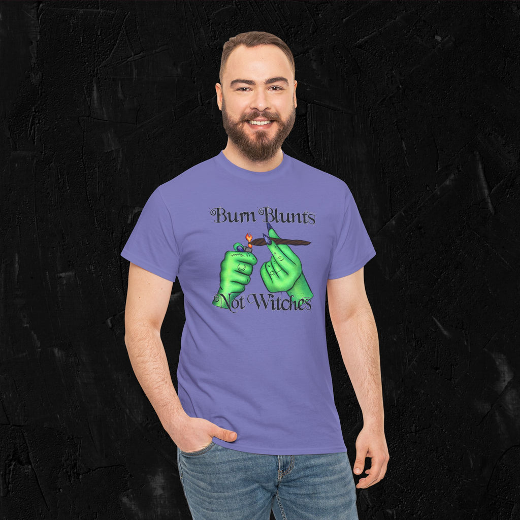 Burn blunts not witches-Unisex Heavy Cotton Tee