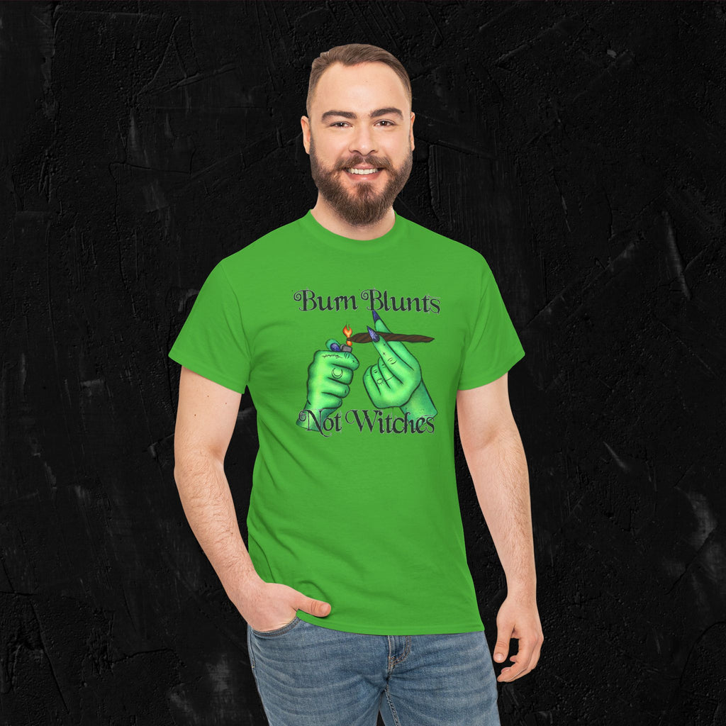 Burn blunts not witches-Unisex Heavy Cotton Tee