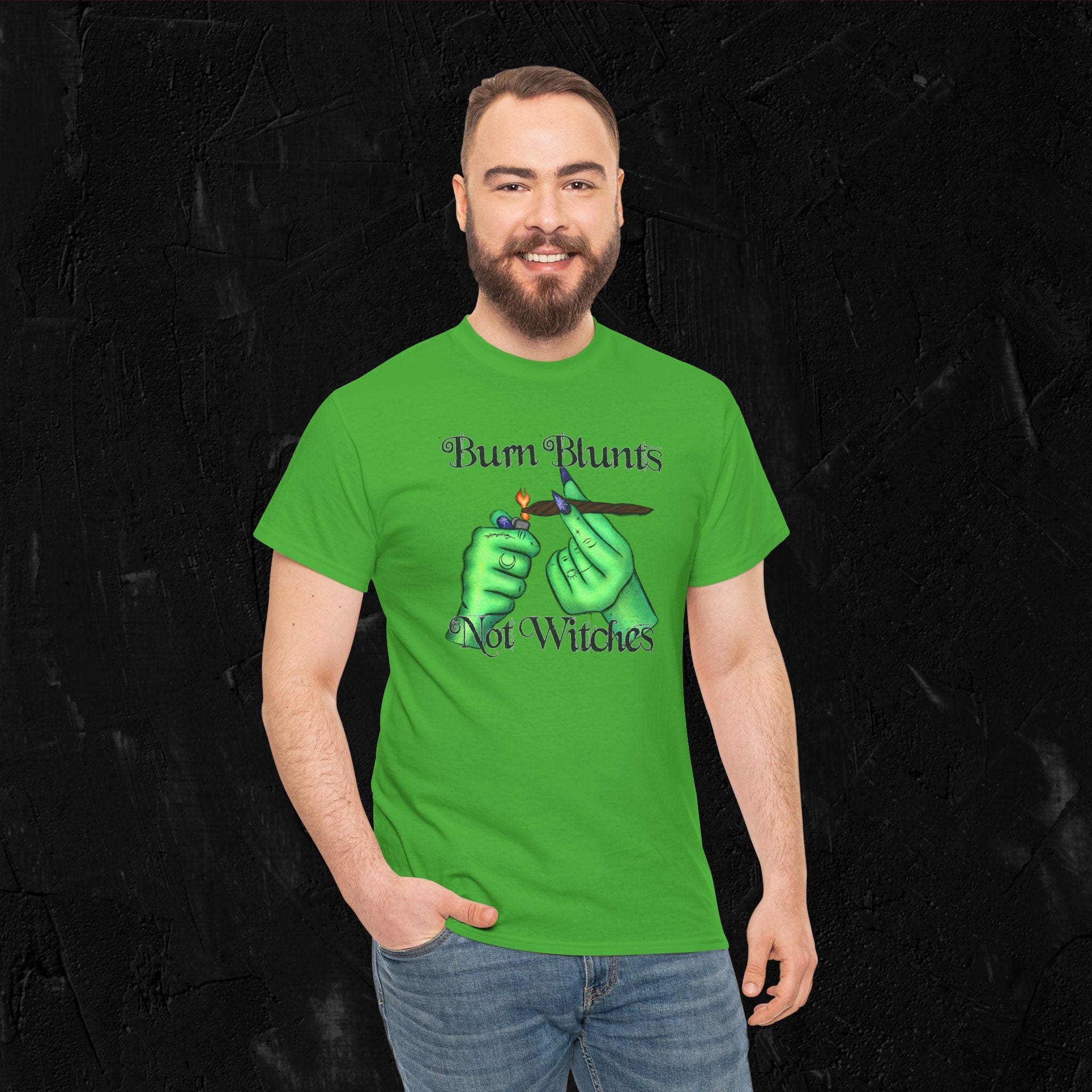 Burn blunts not witches-Unisex Heavy Cotton Tee
