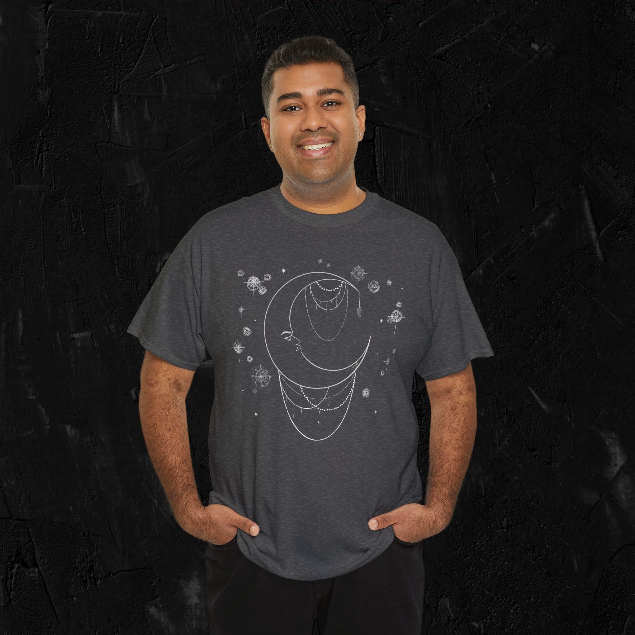 Moon woman- White-Unisex Heavy Cotton Tee