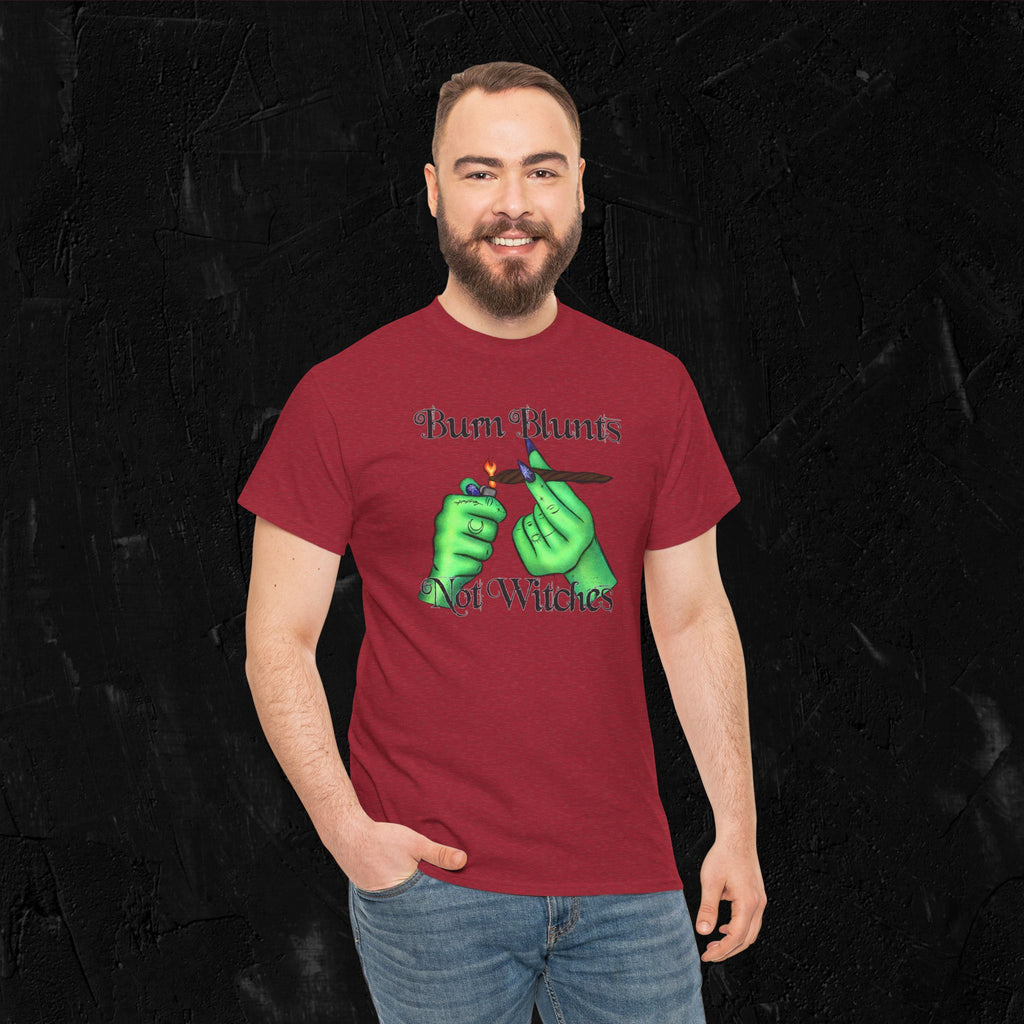 Burn blunts not witches-Unisex Heavy Cotton Tee