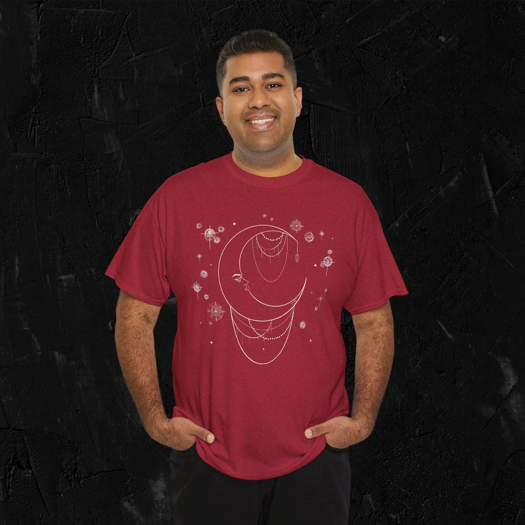 Moon woman- White-Unisex Heavy Cotton Tee