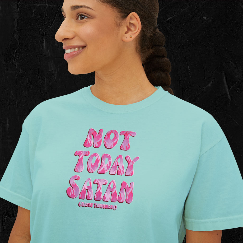 Not today Satan (Maybe tomorrow) - Boxy Tee