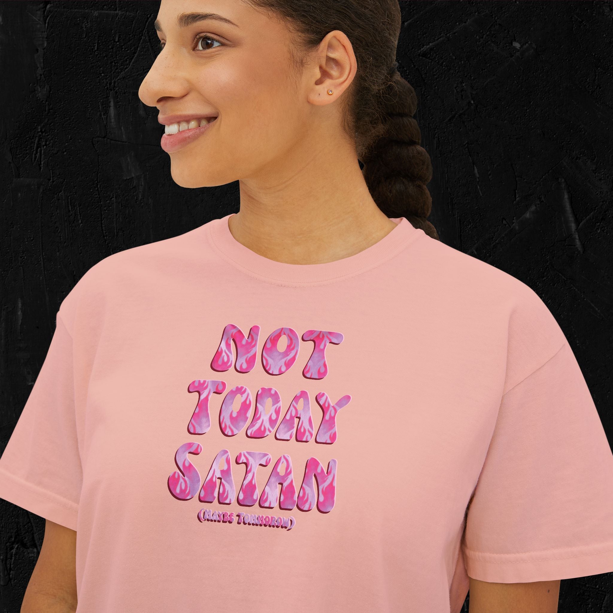 Not today Satan (Maybe tomorrow) - Boxy Tee