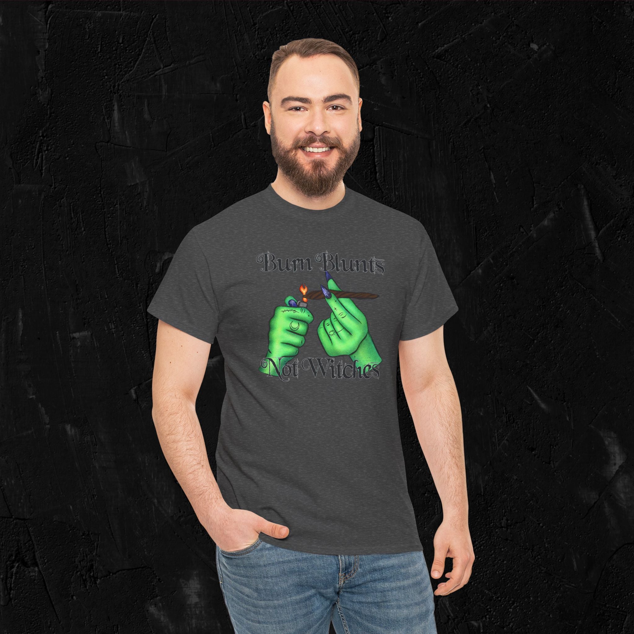 Burn blunts not witches-Unisex Heavy Cotton Tee
