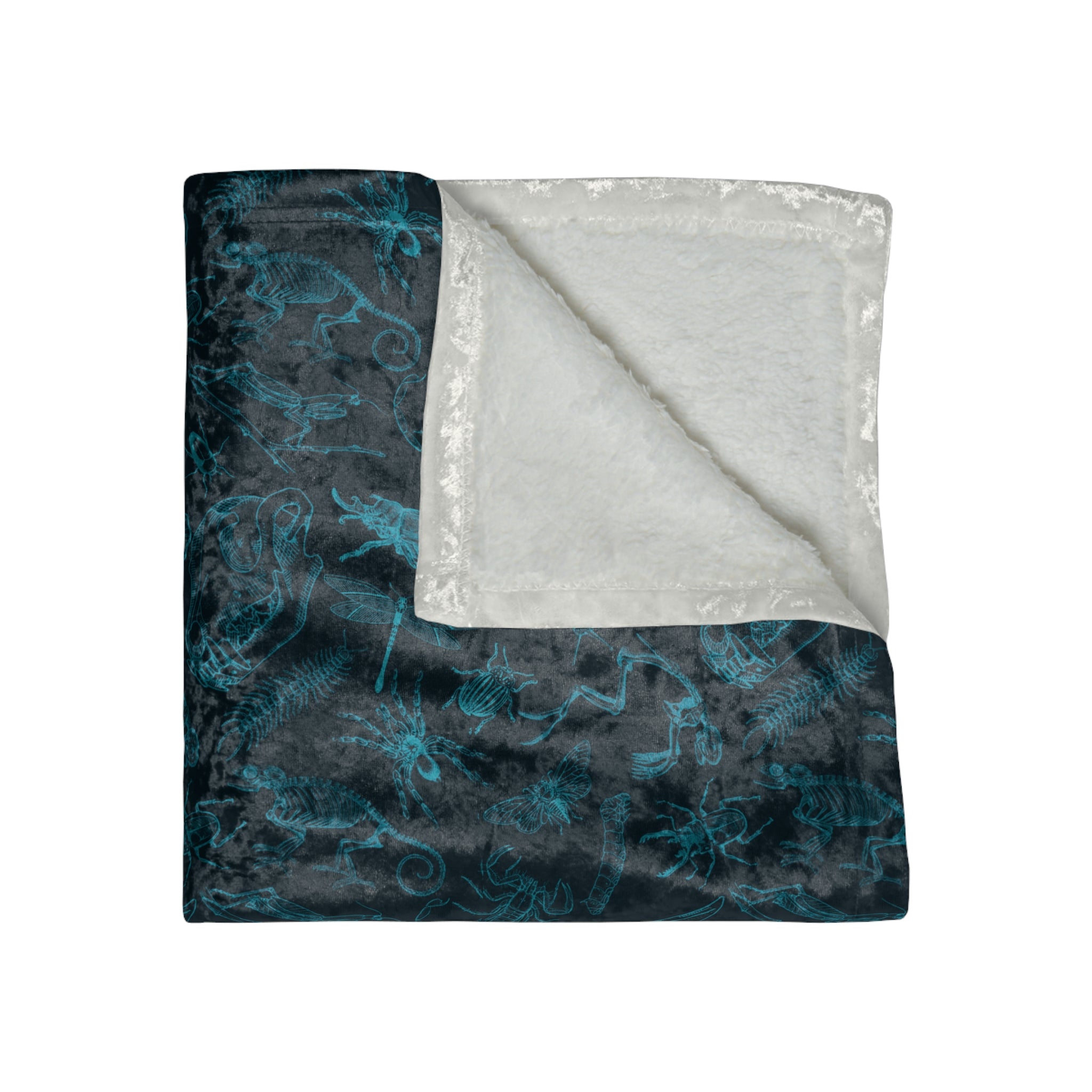 Creepies and Crawlies Crushed Velvet Blanket