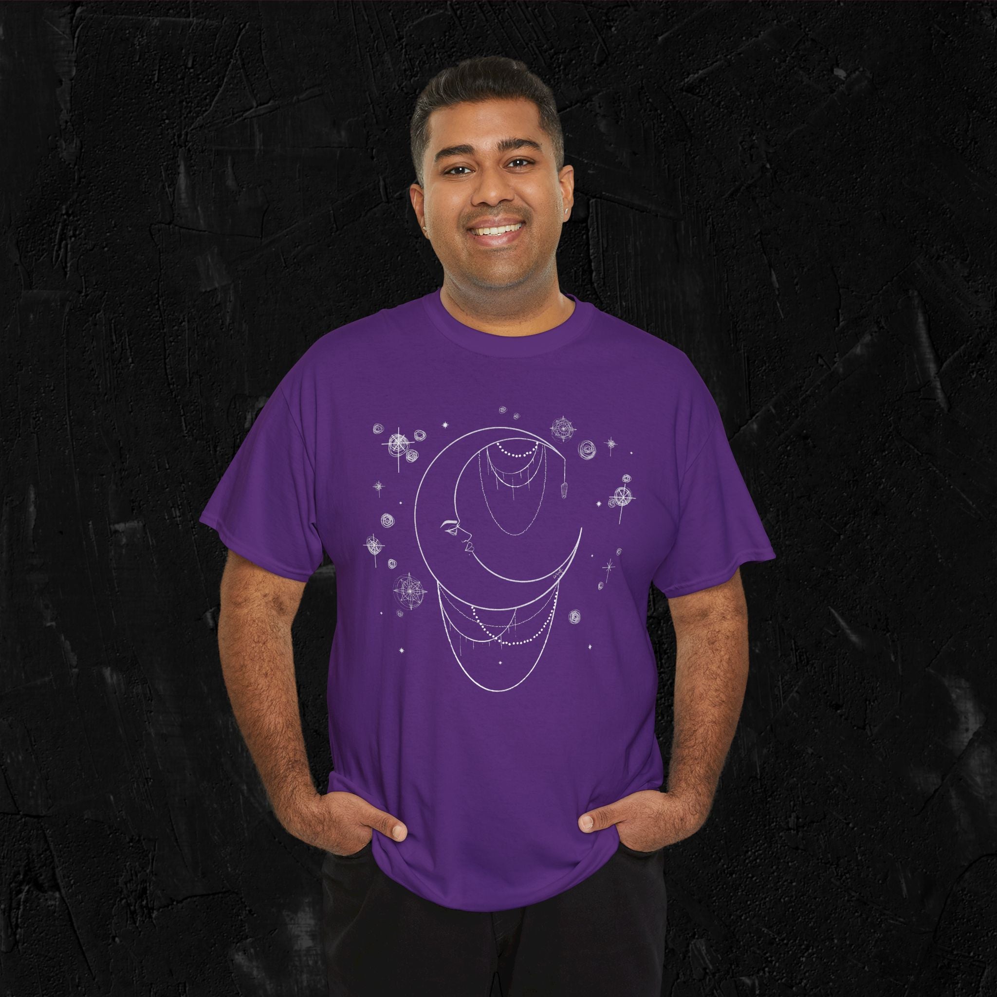 Moon woman- White-Unisex Heavy Cotton Tee