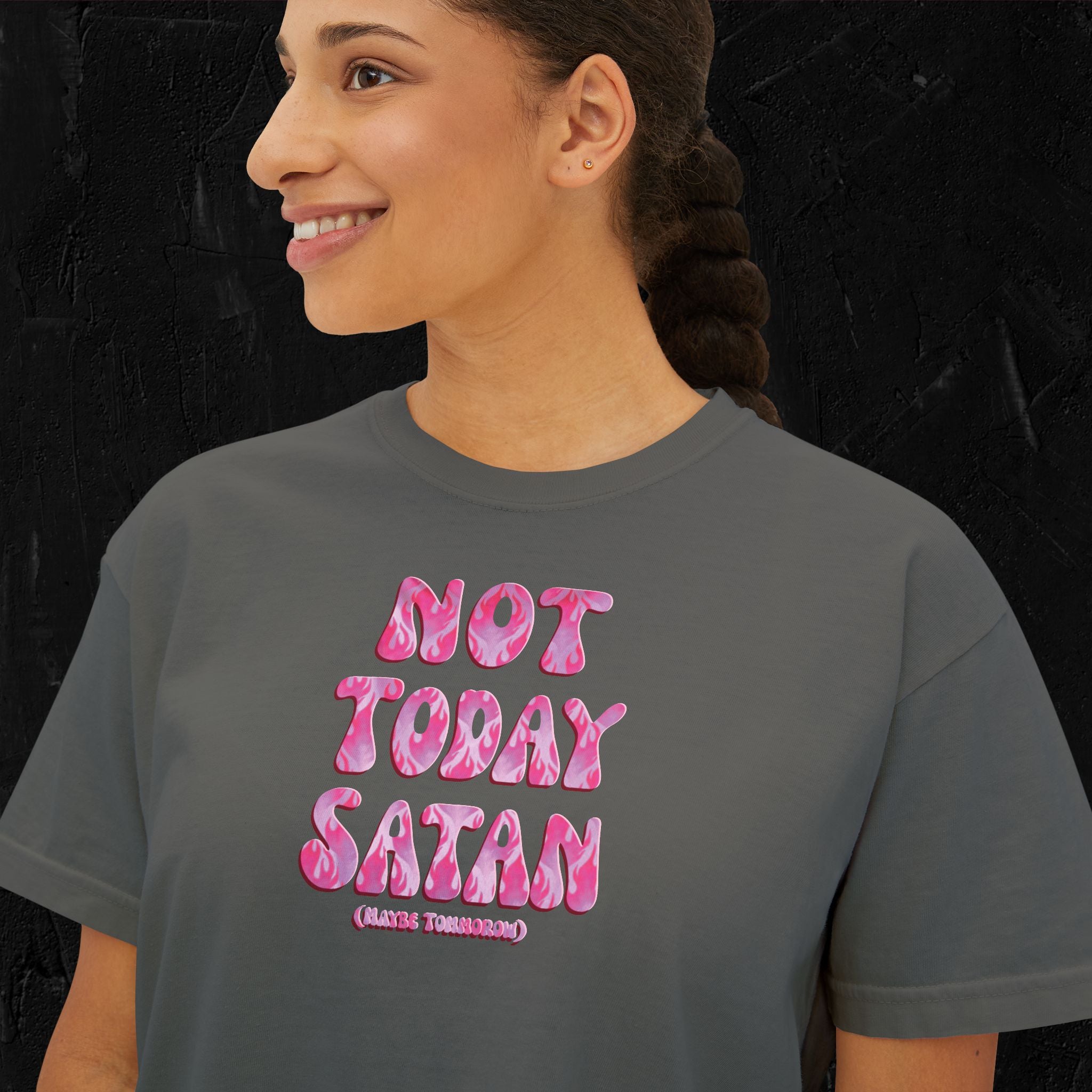 Not today Satan (Maybe tomorrow) - Boxy Tee