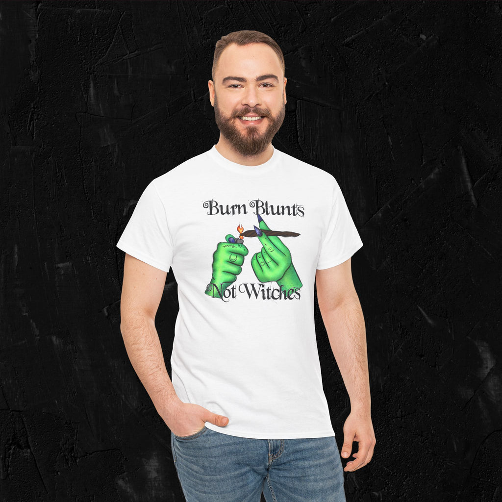 Burn blunts not witches-Unisex Heavy Cotton Tee