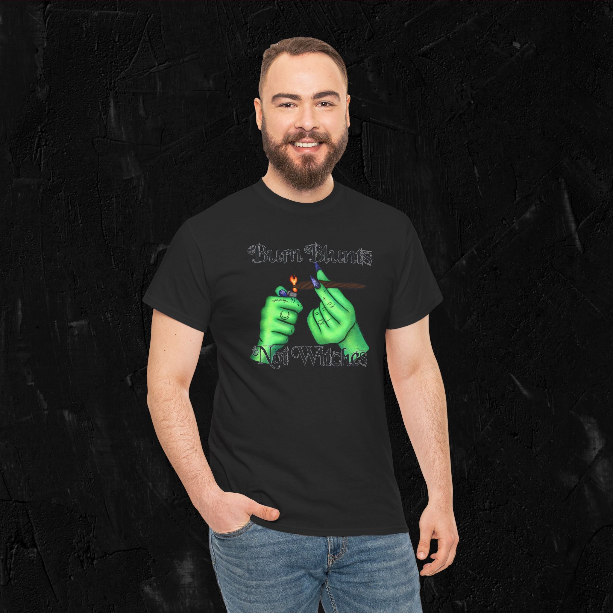 Burn blunts not witches-Unisex Heavy Cotton Tee