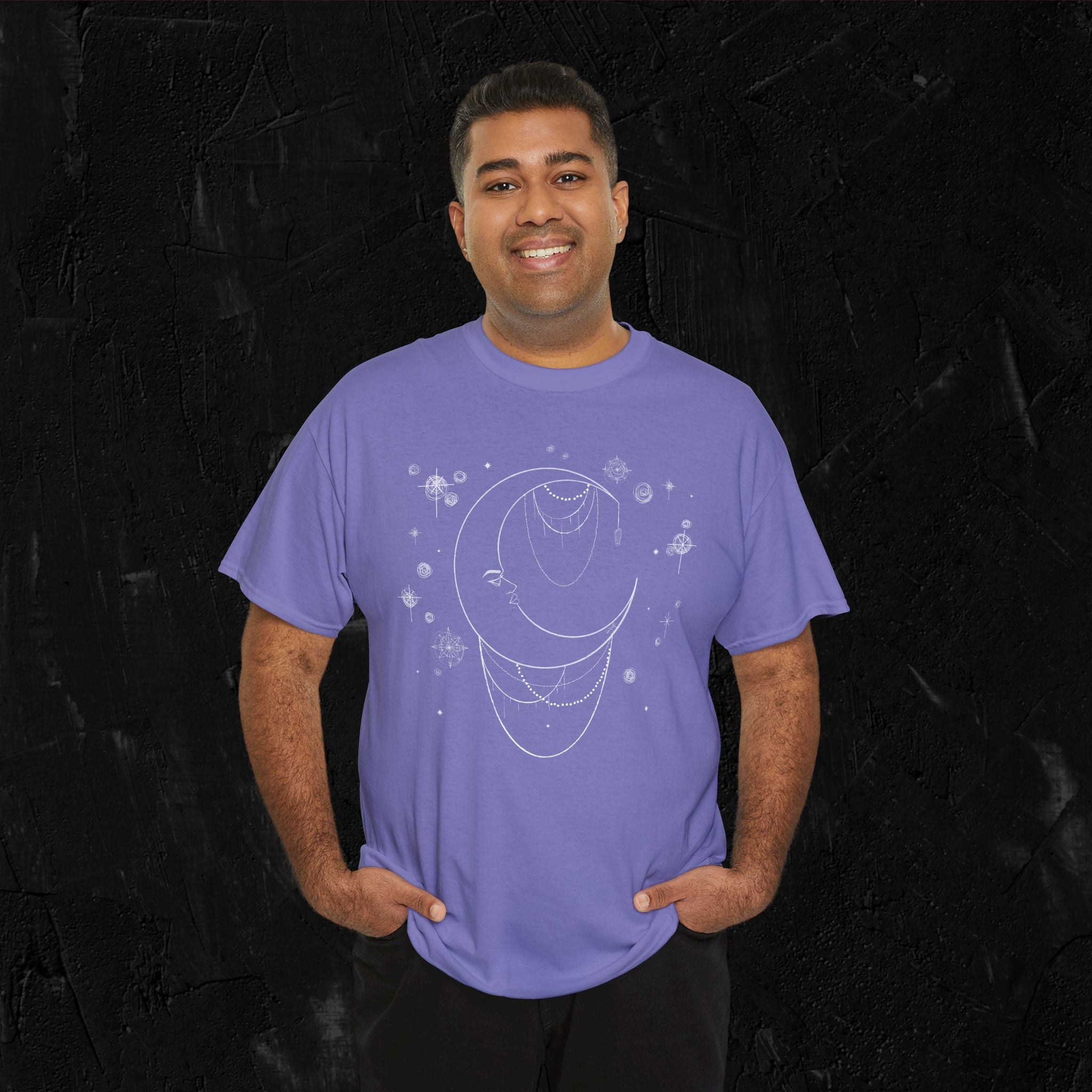 Moon woman- White-Unisex Heavy Cotton Tee