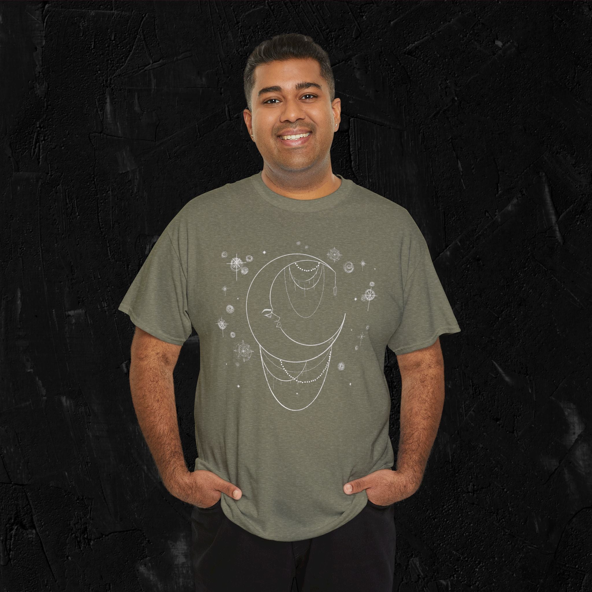 Moon woman- White-Unisex Heavy Cotton Tee