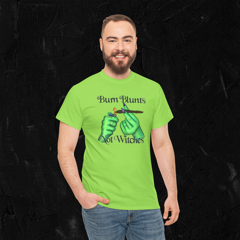 Burn blunts not witches-Unisex Heavy Cotton Tee