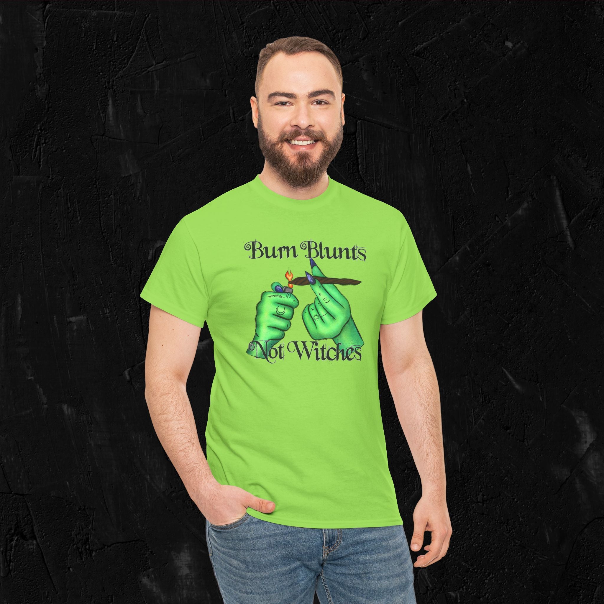 Burn blunts not witches-Unisex Heavy Cotton Tee