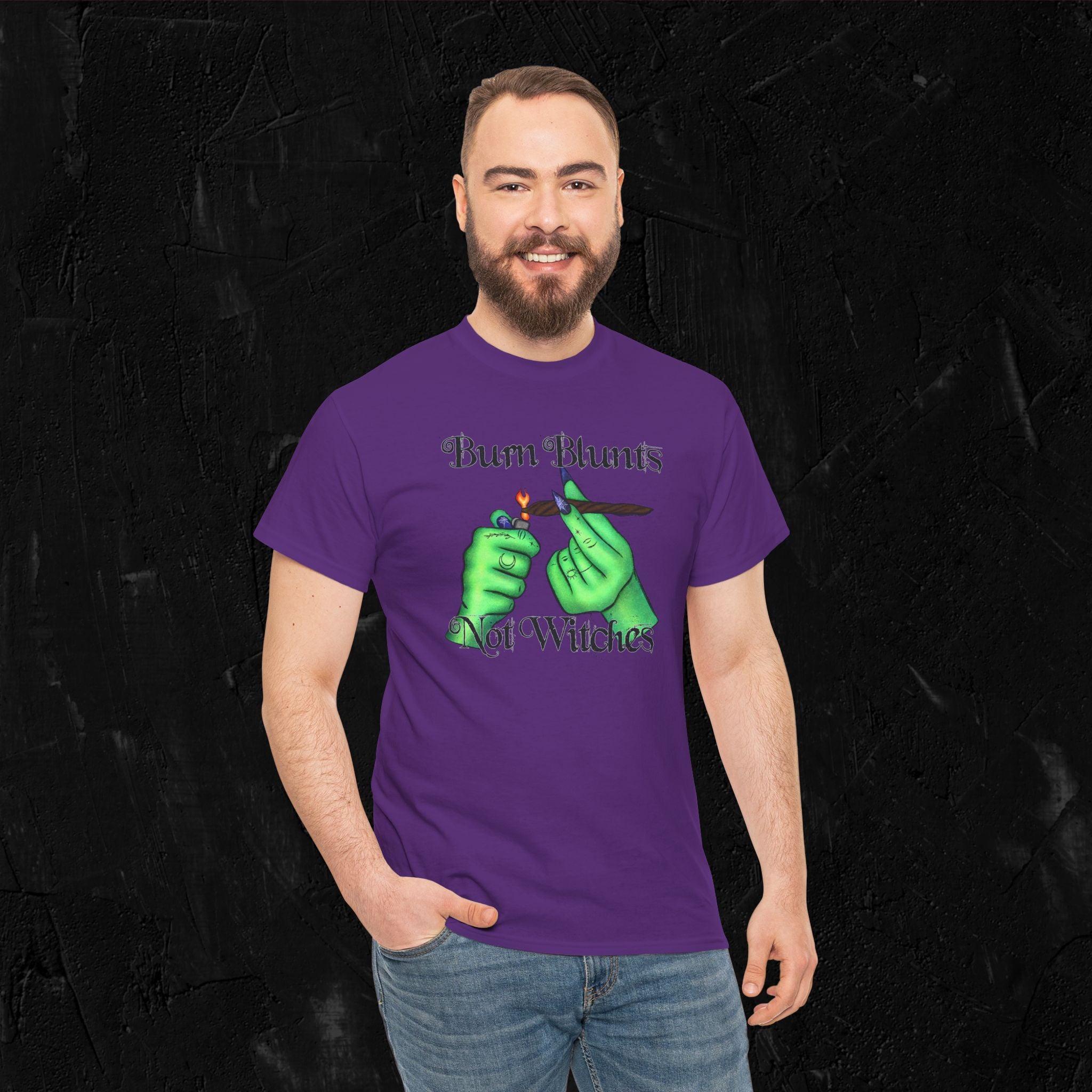 Burn blunts not witches-Unisex Heavy Cotton Tee