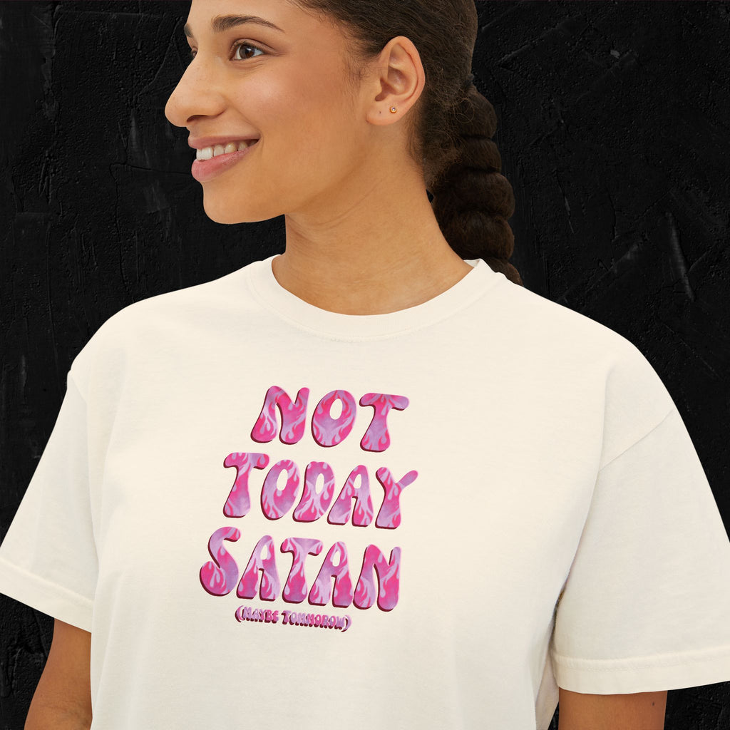 Not today Satan (Maybe tomorrow) - Boxy Tee