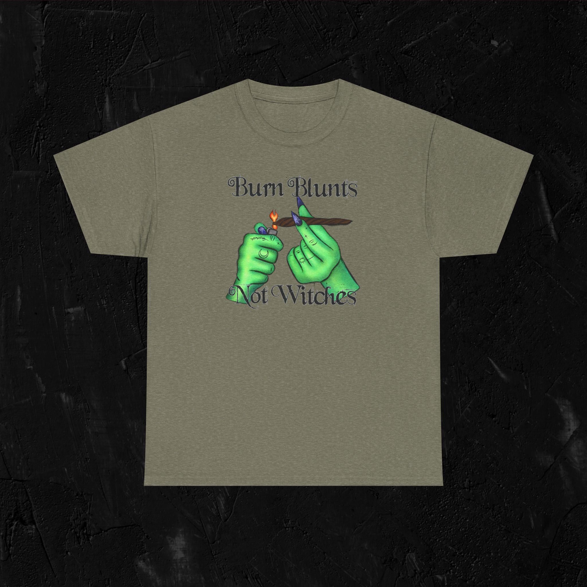 Burn blunts not witches-Unisex Heavy Cotton Tee